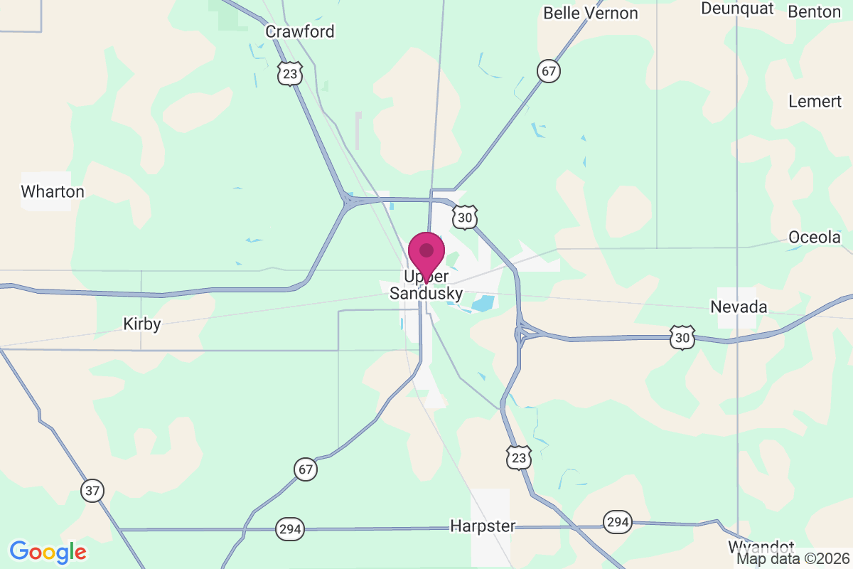 Upper Sandusky map
