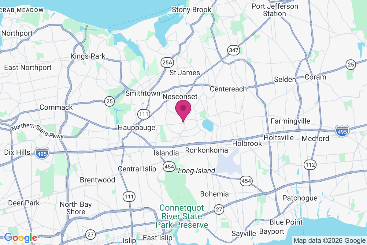 East Hauppauge map