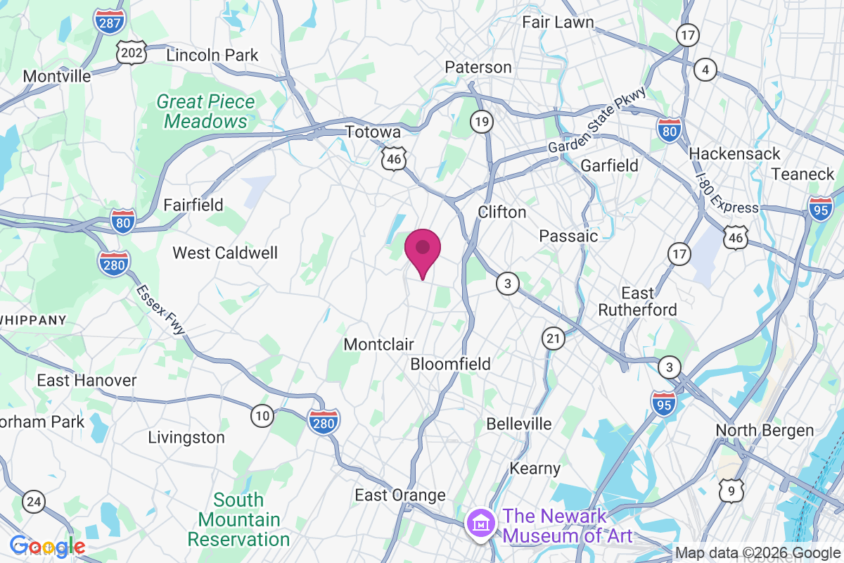 Upper Montclair map