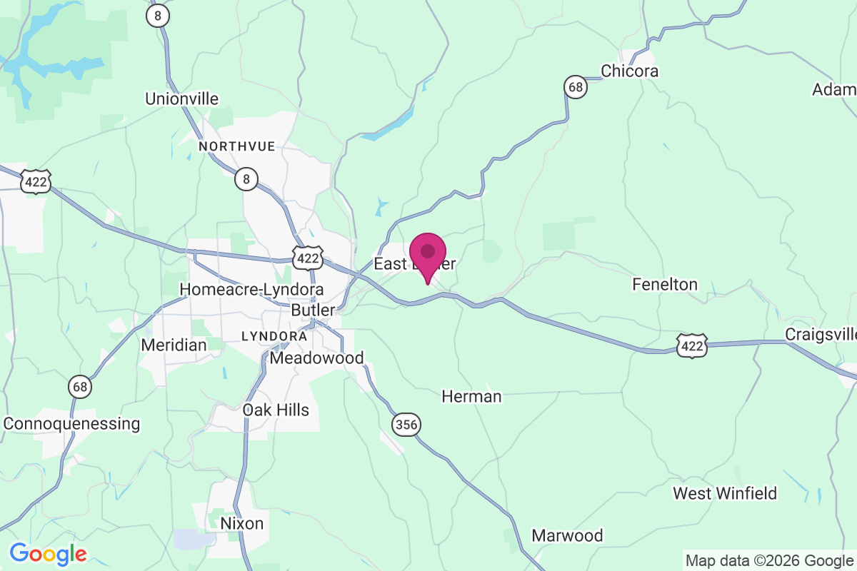 East Butler map