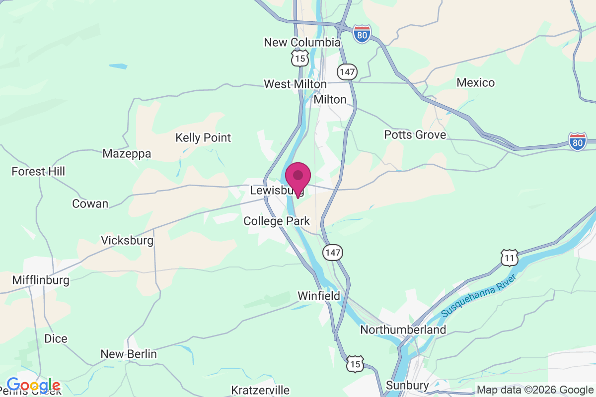 East Lewisburg map