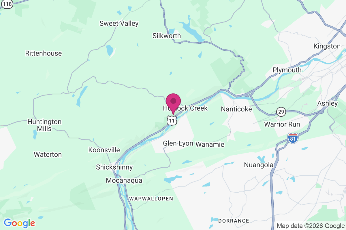 Hunlock map