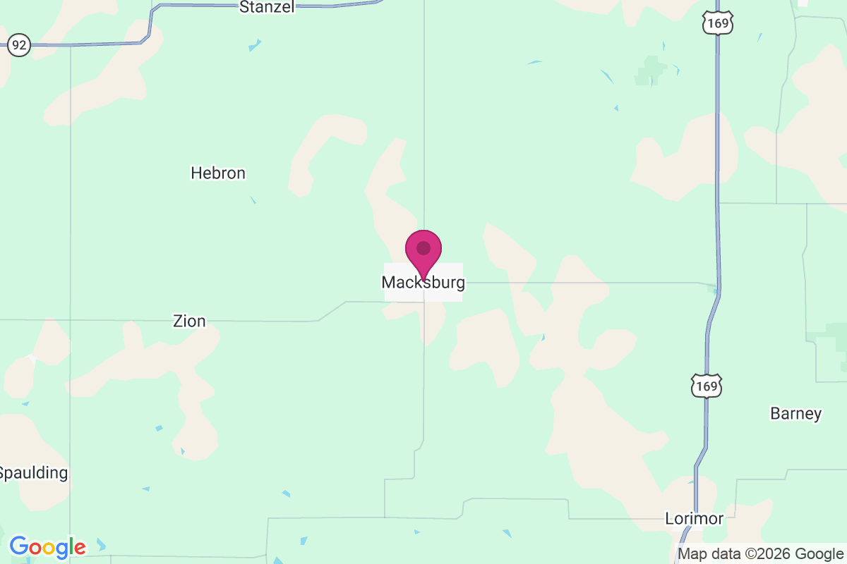 Macksburg map