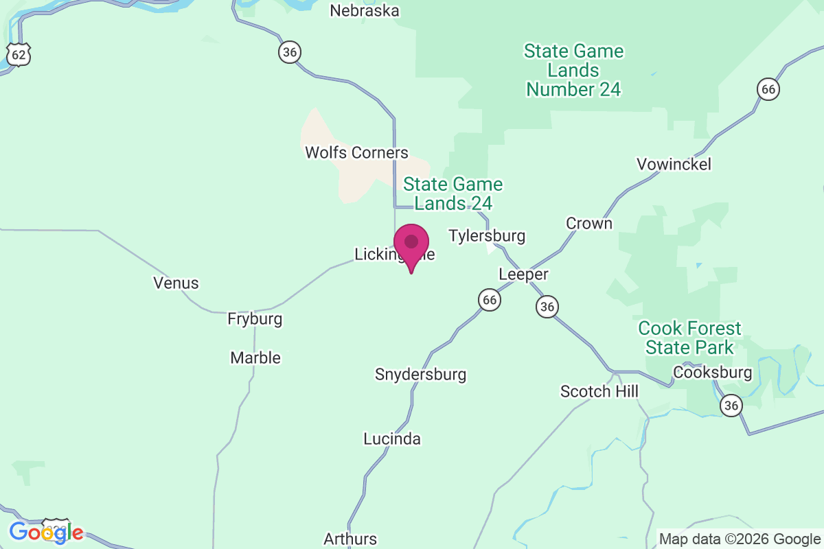 Lickingville map