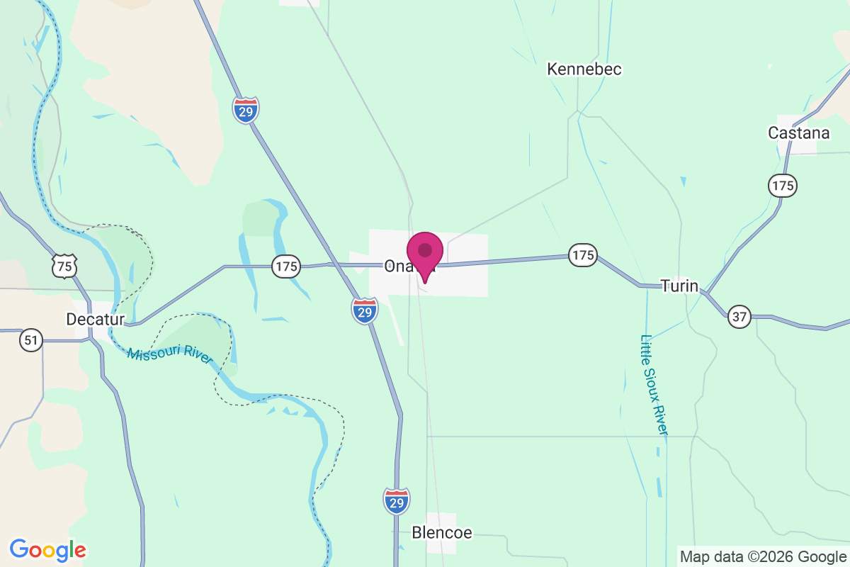 Onawa map