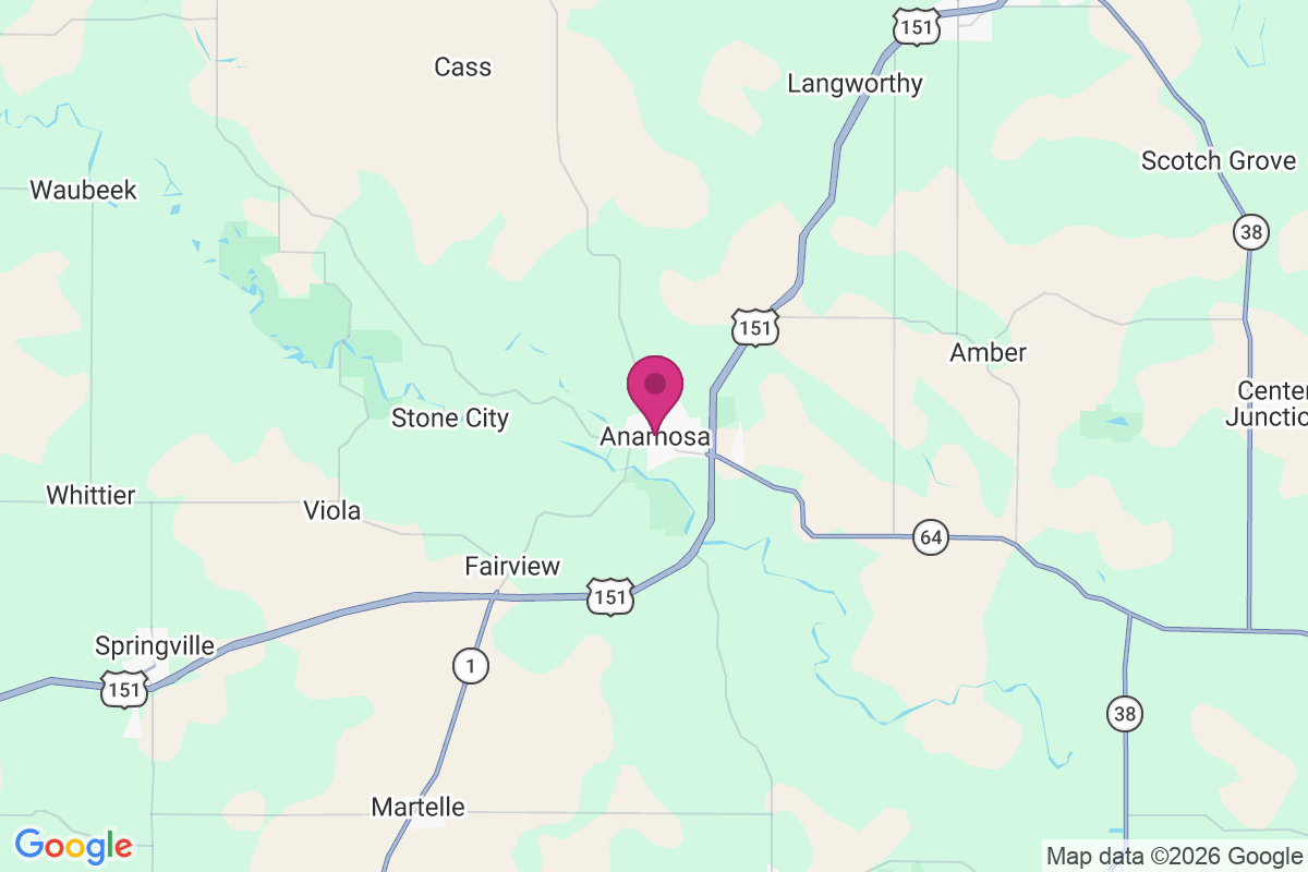 Anamosa map