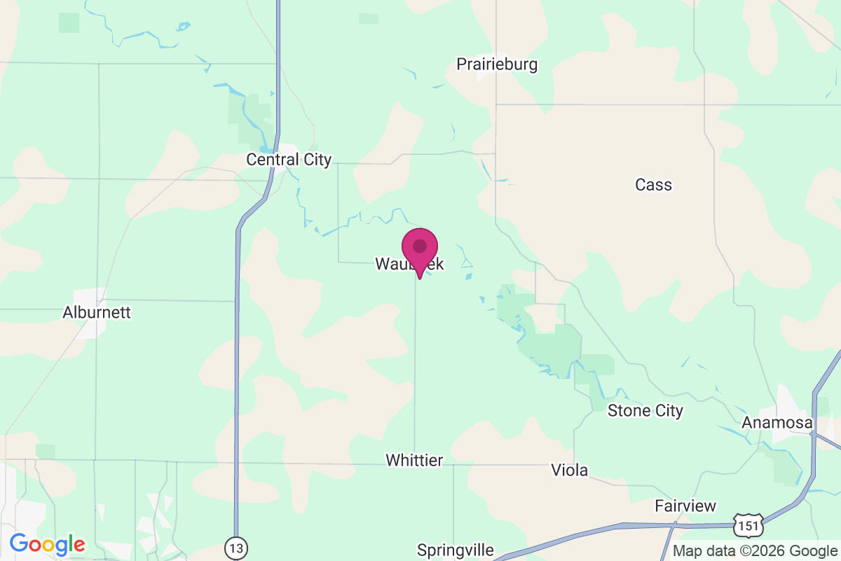 Waubeek map