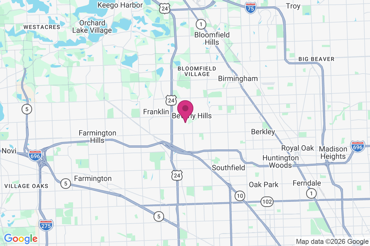 Bingham Farms map