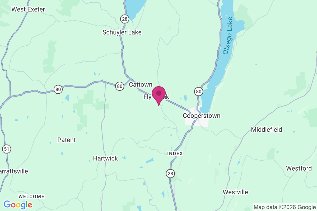 Fly Creek map