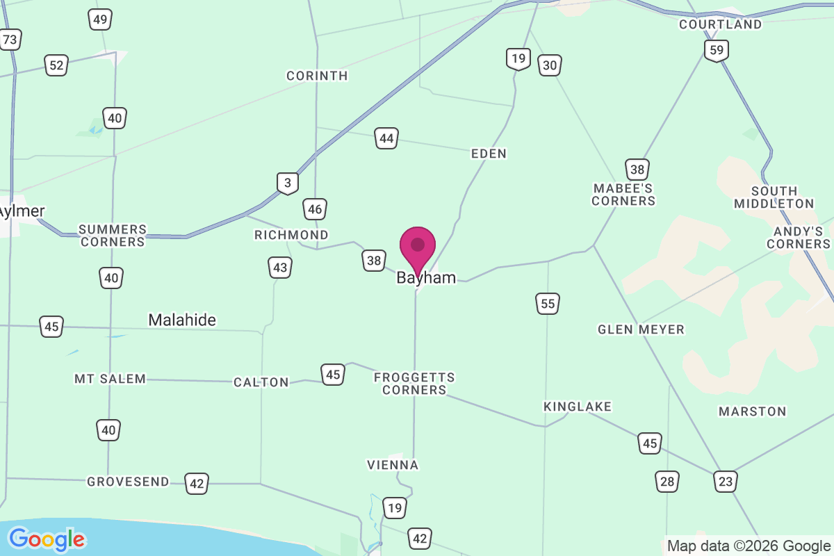 Straffordville map