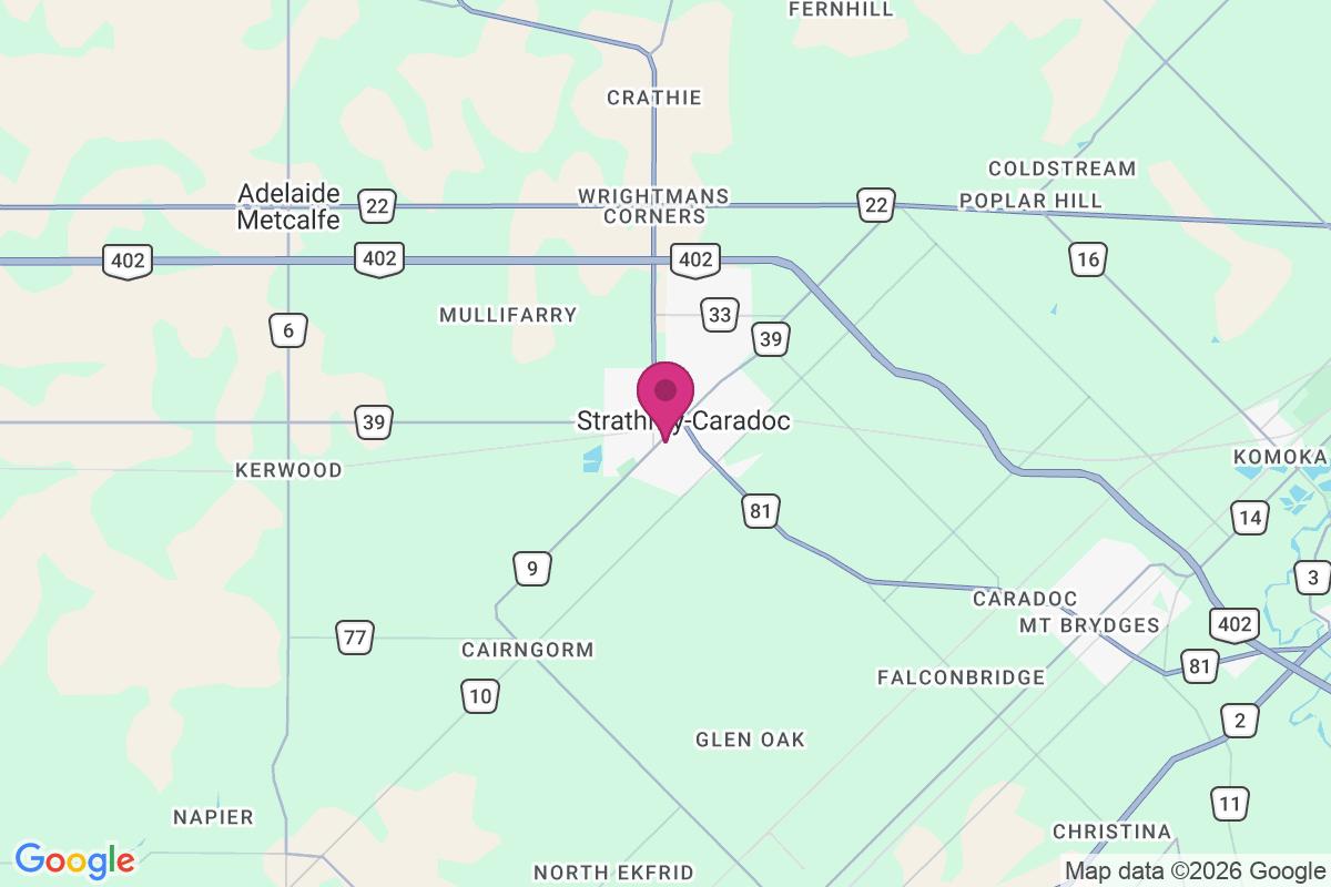 Mount Brydges map