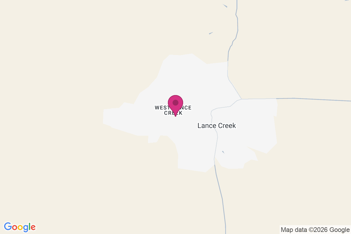 West Lance Creek map