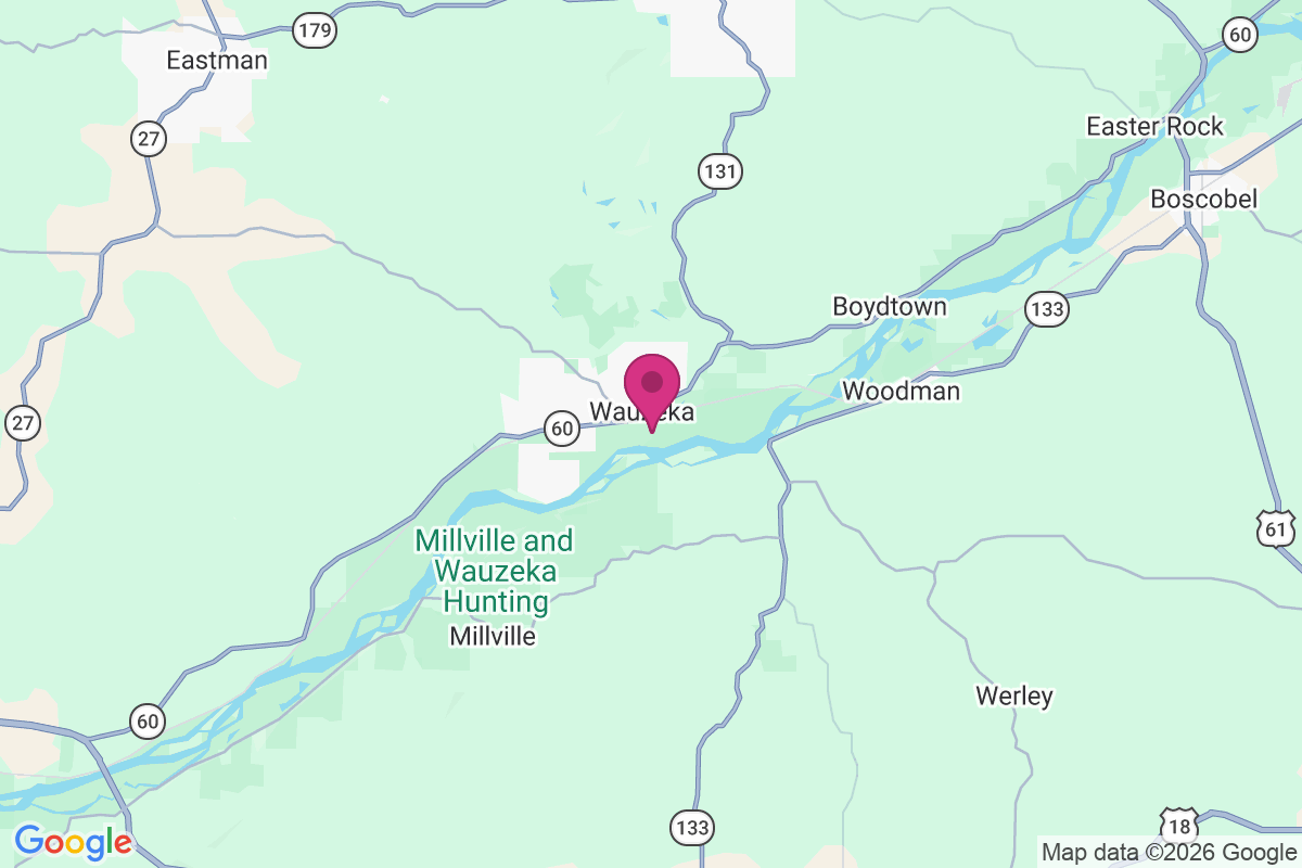 Wauzeka map