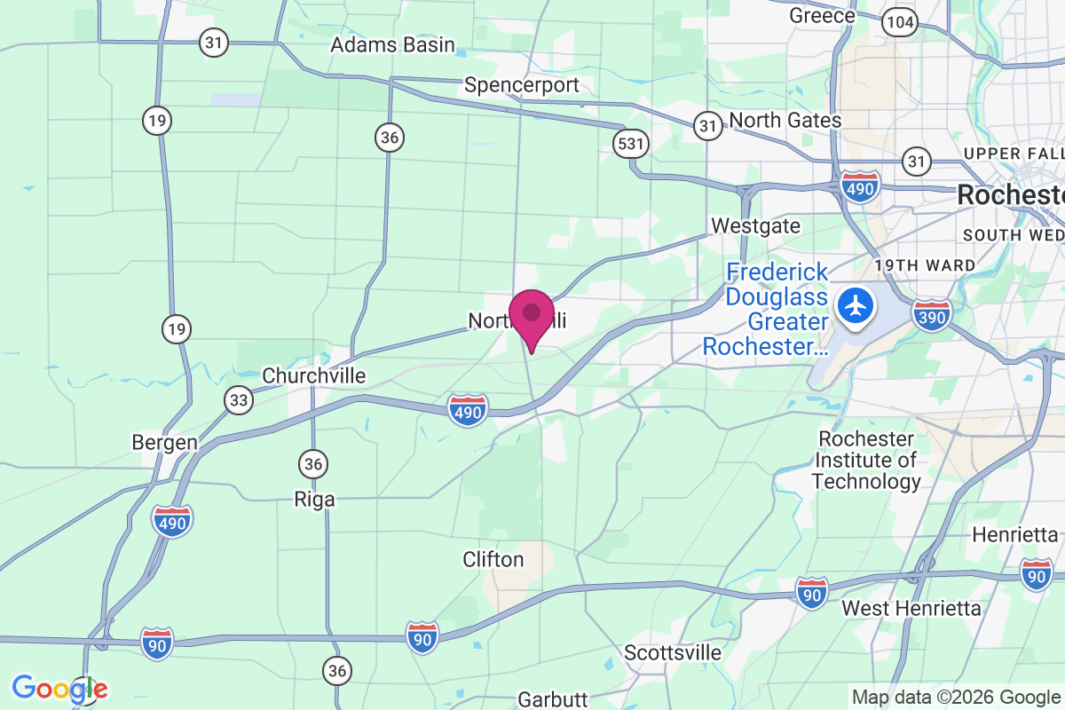 North Chili map