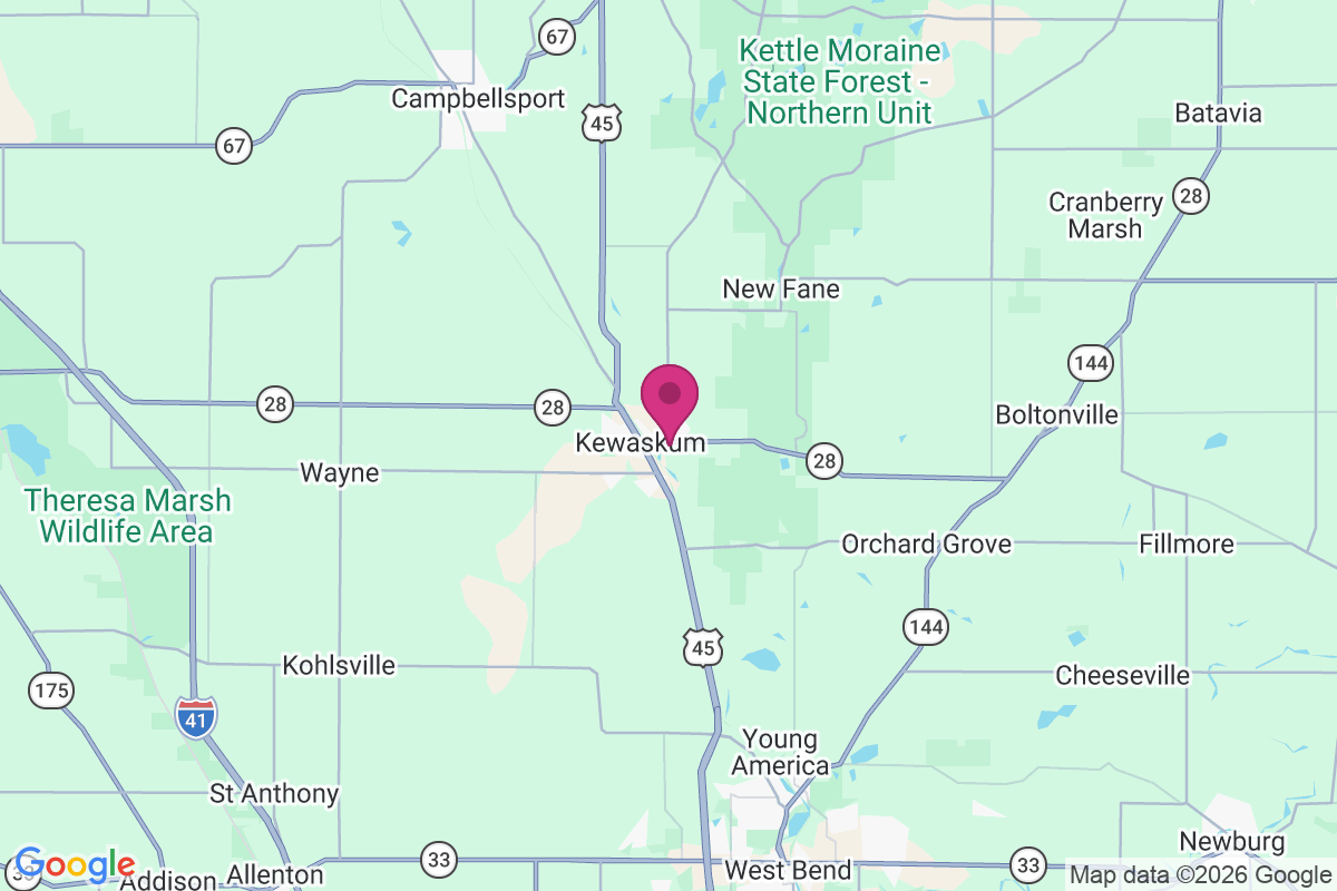 Kewaskum map
