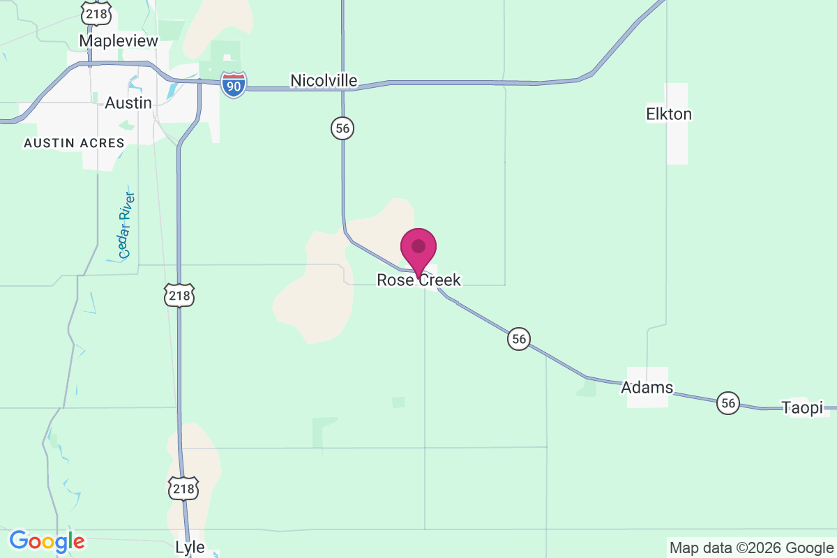 Rose Creek map