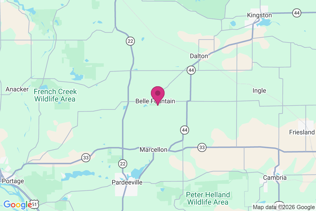 Belle Fountain map