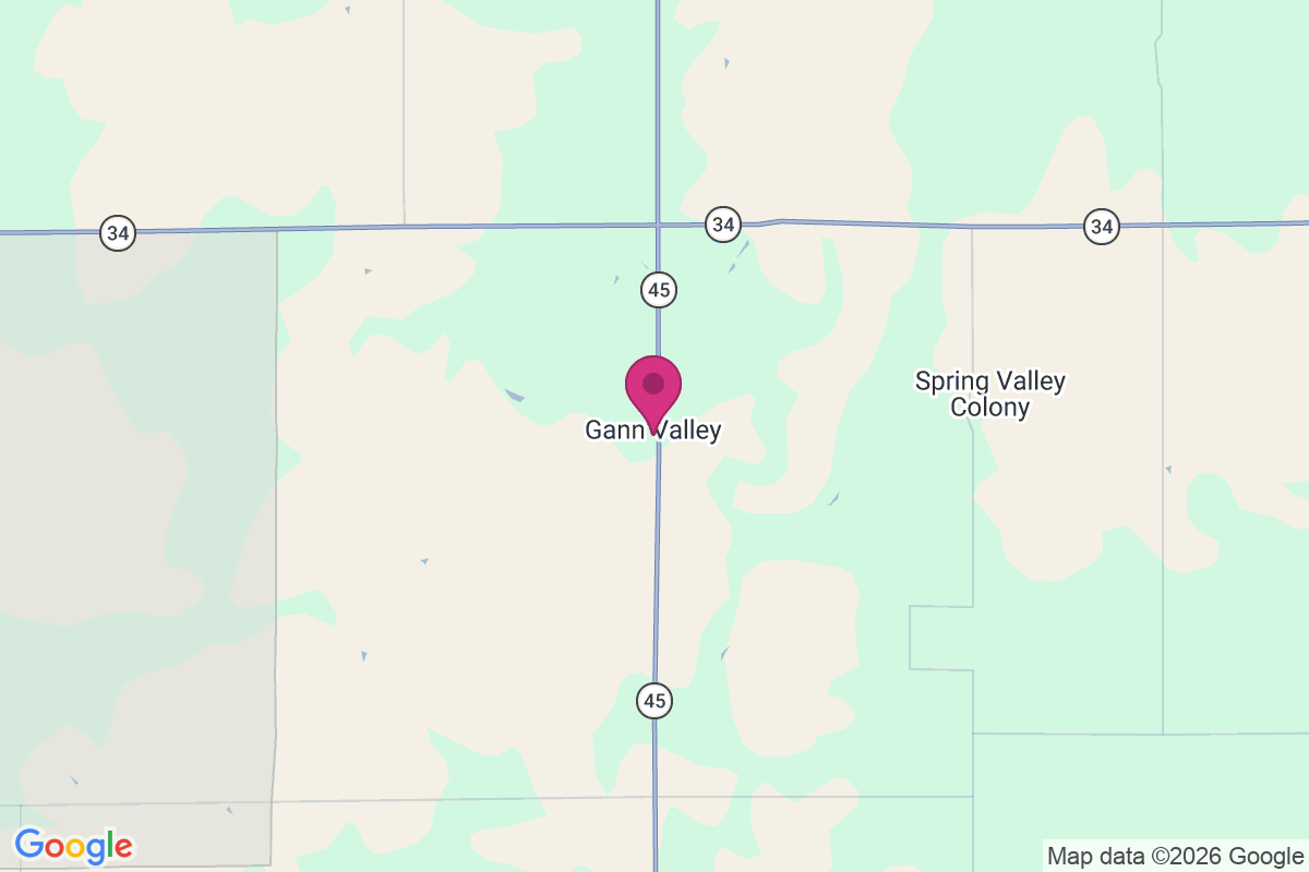 Gann Valley map
