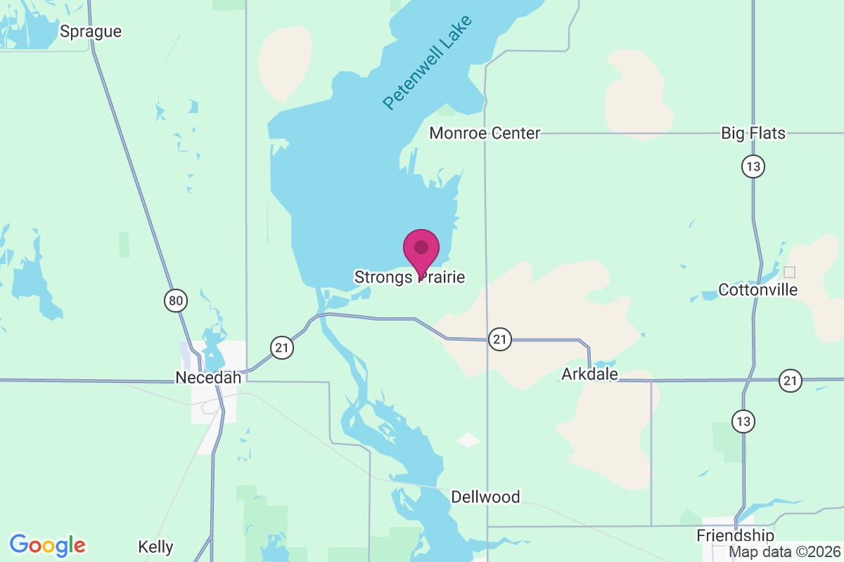 Strongs Prairie map