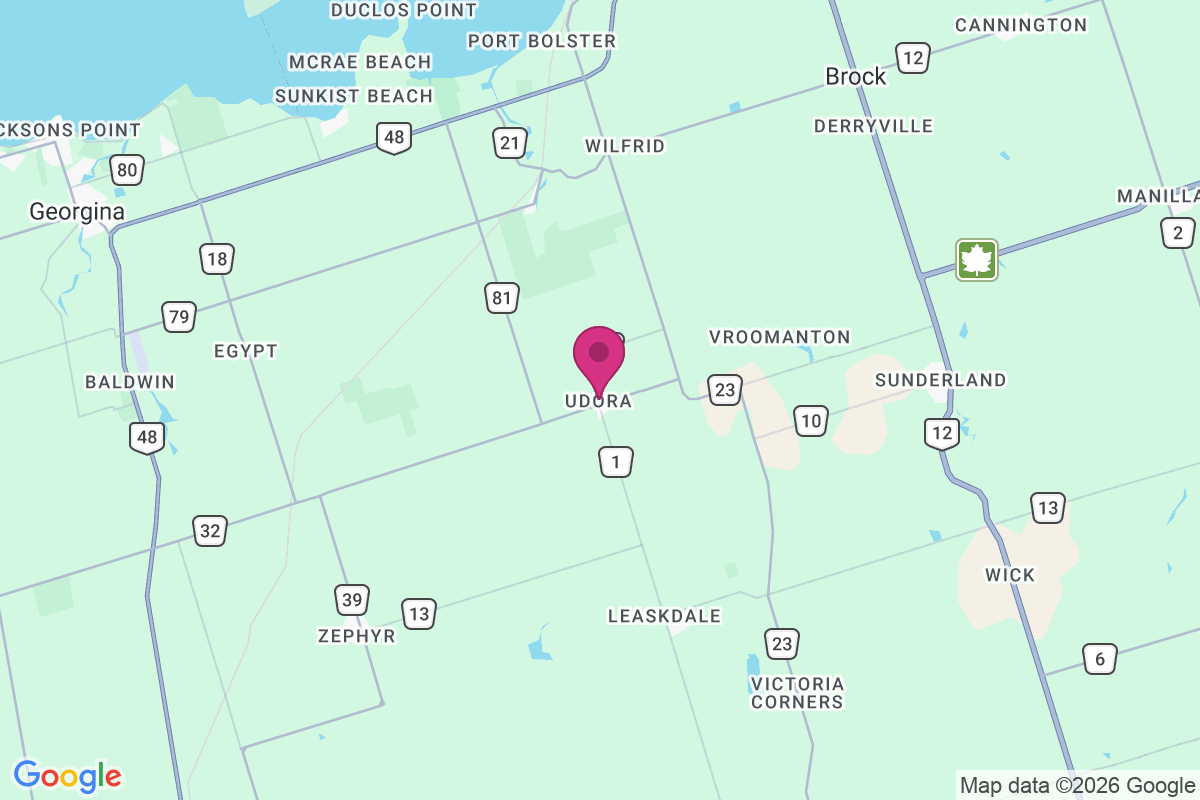 Udora map