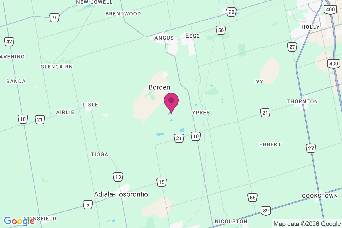 Camp Borden map