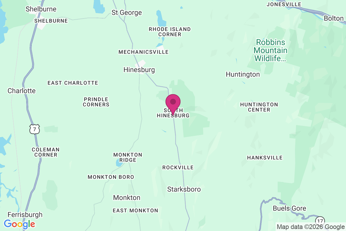 South Hinesburg map