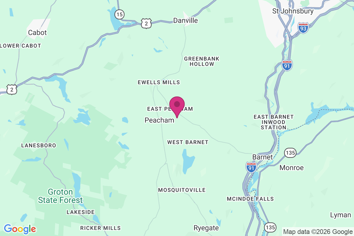 East Peacham map