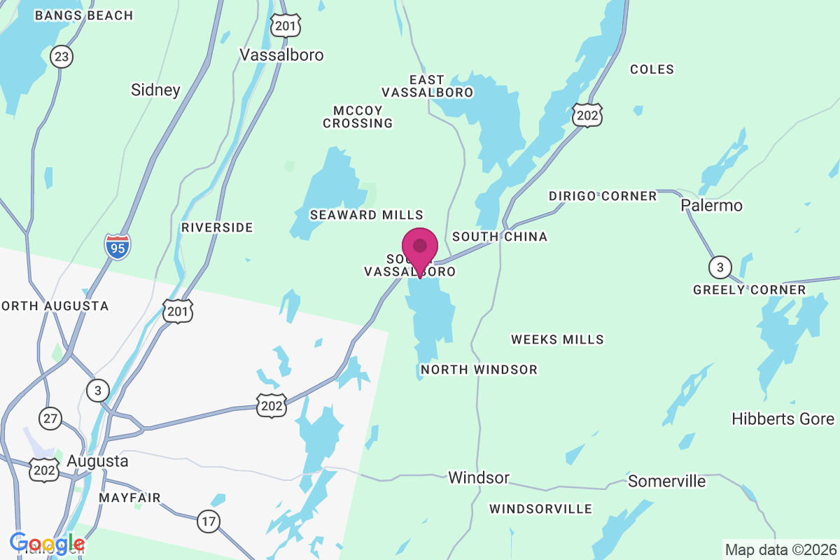 South Vassalboro map