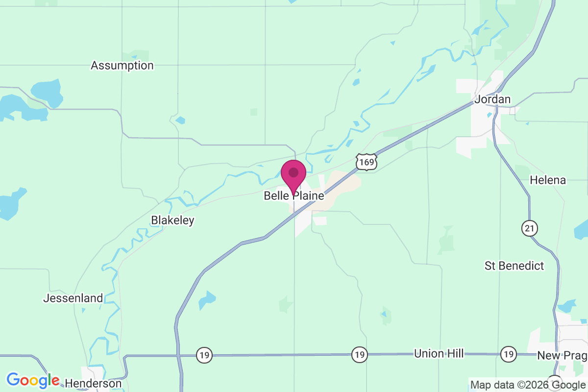 Belle Plaine map