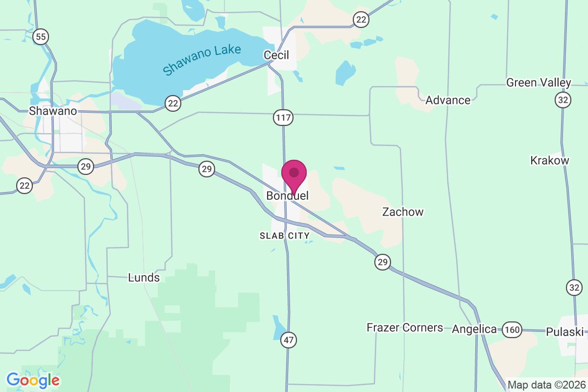 Bonduel map