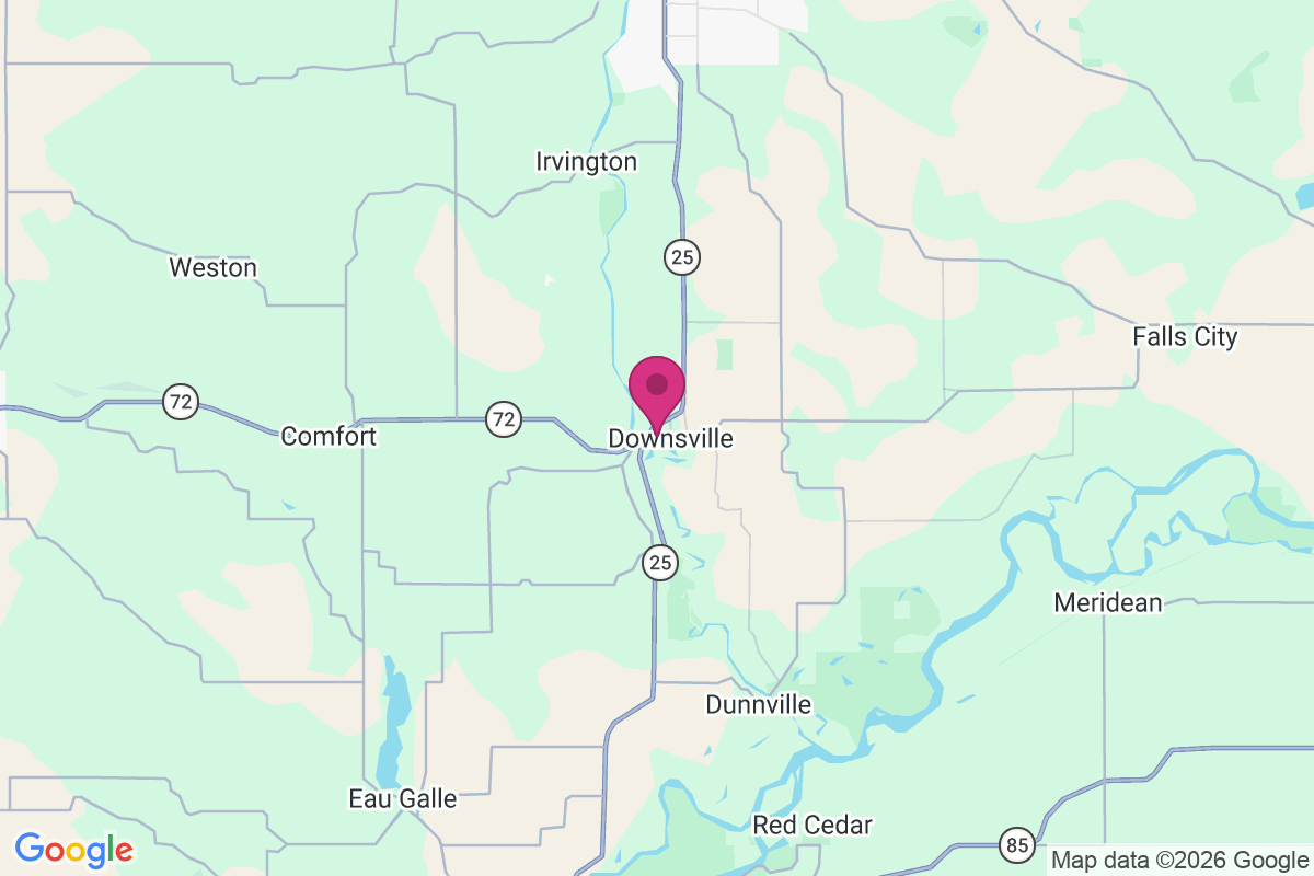 Downsville map