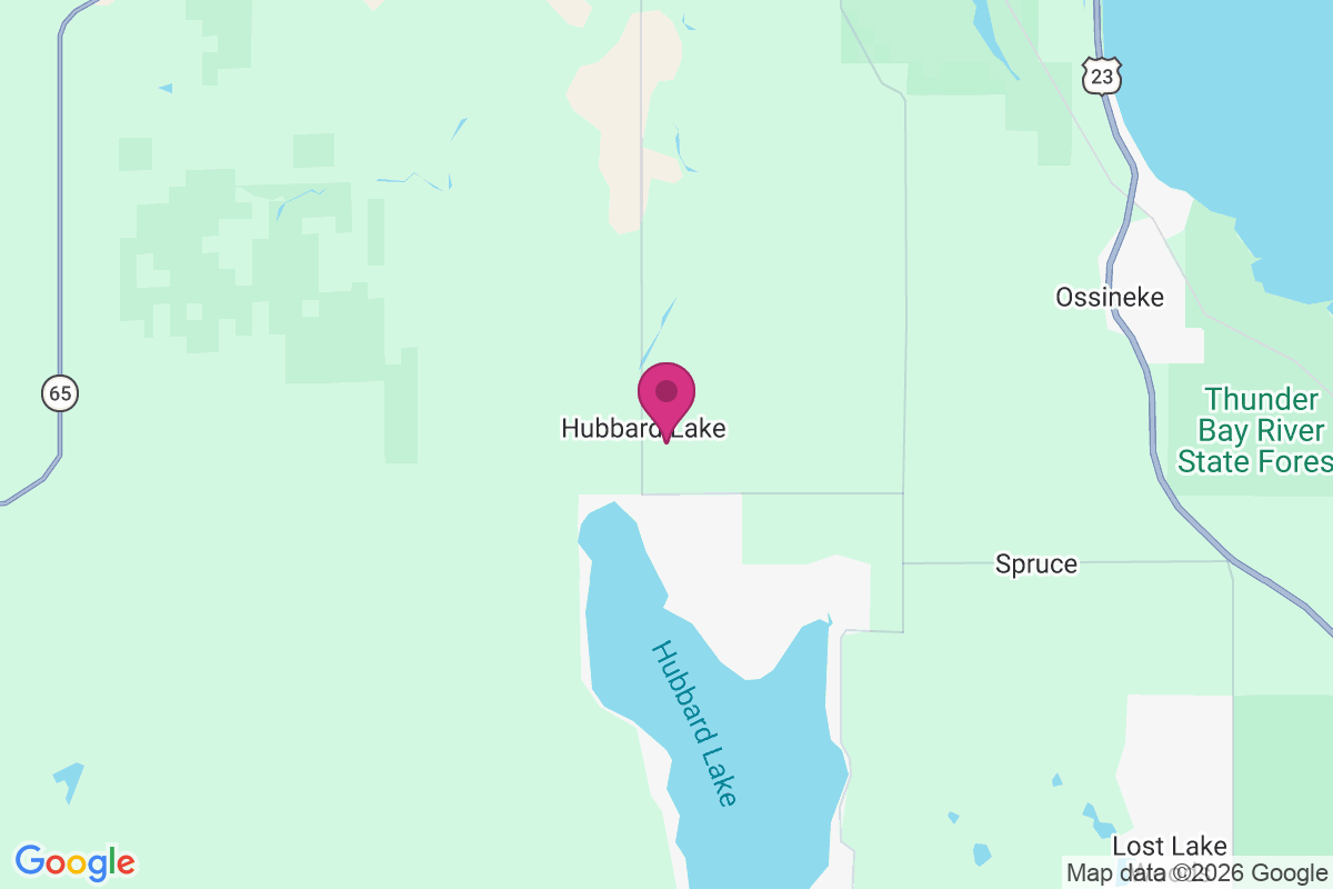 Hubbard Lake map