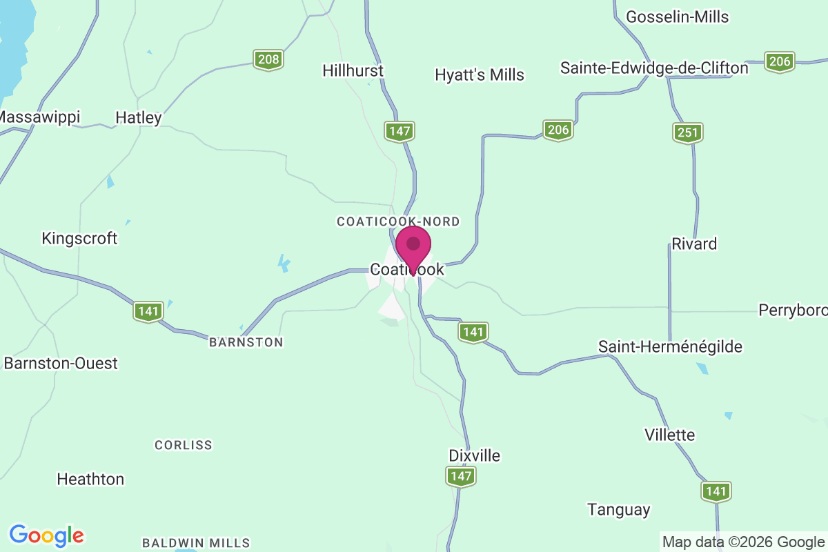 Coaticook map