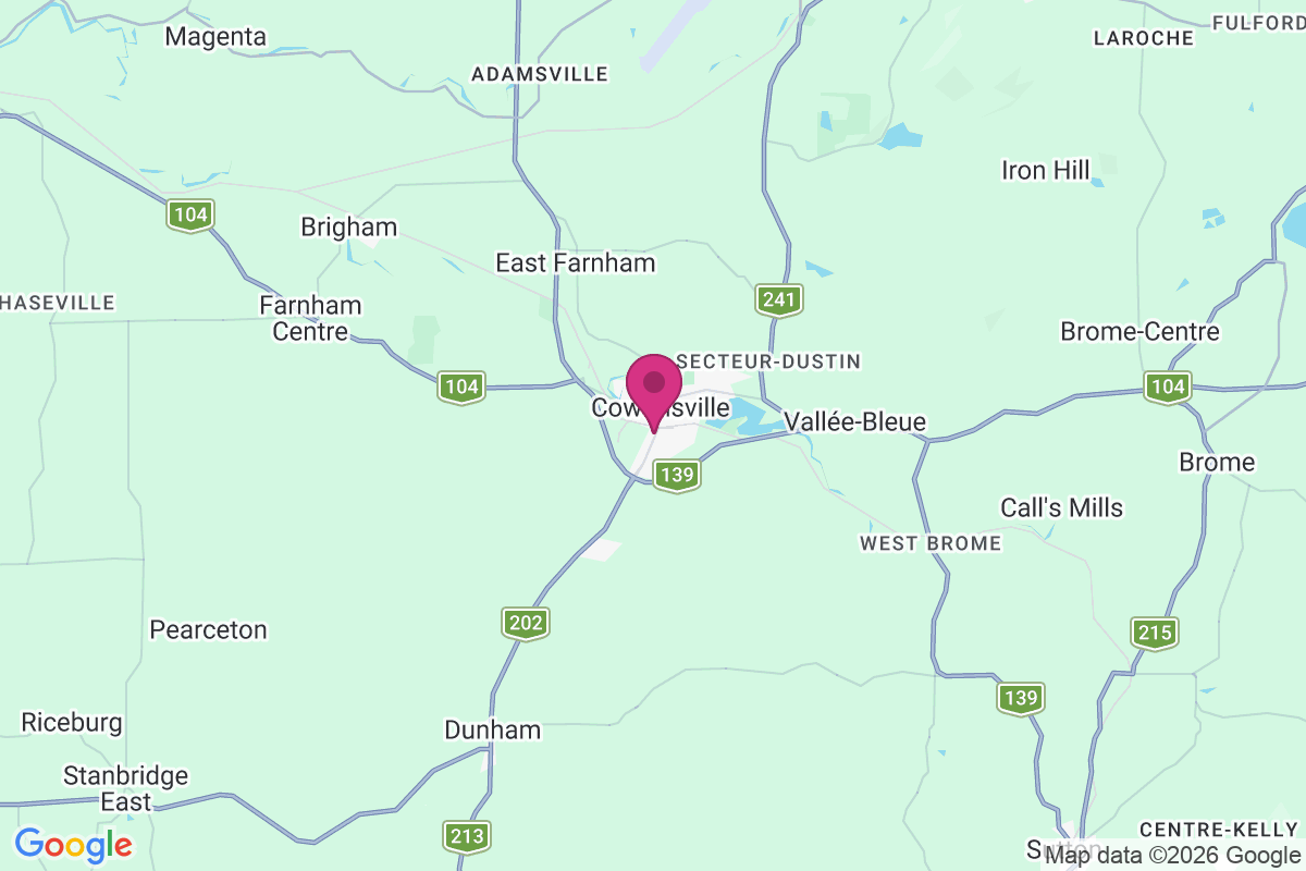Cowansville map
