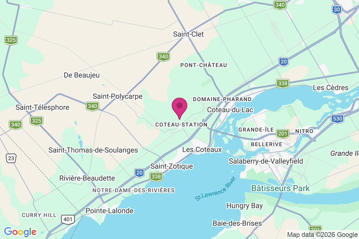 Les Coteaux map