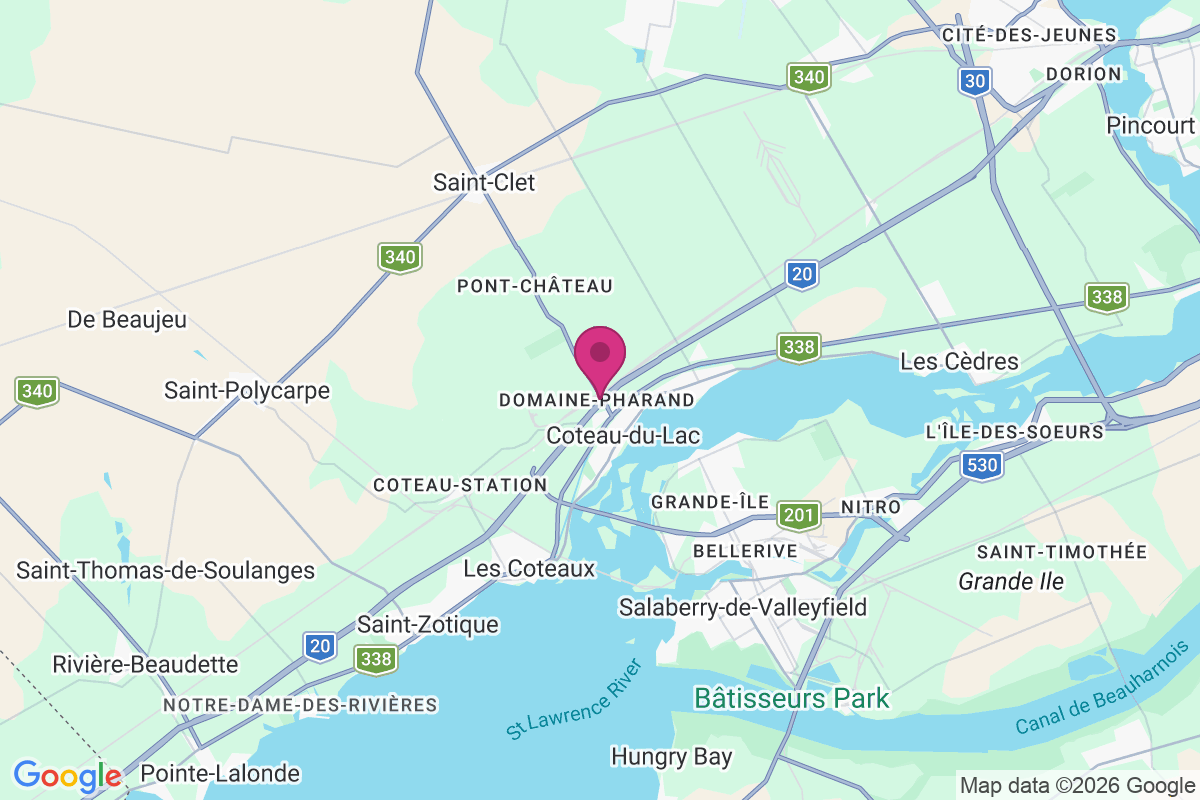 Coteau-Du-Lac map