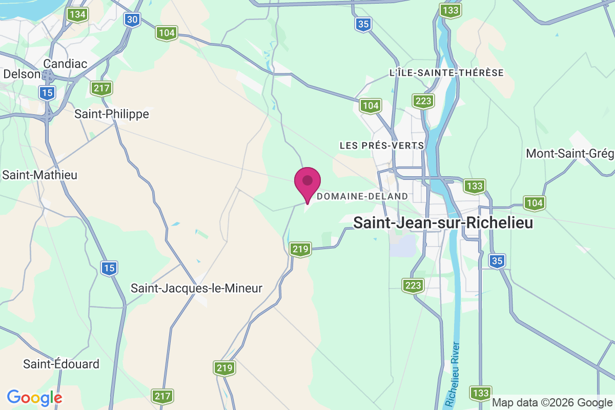L'Acadie map