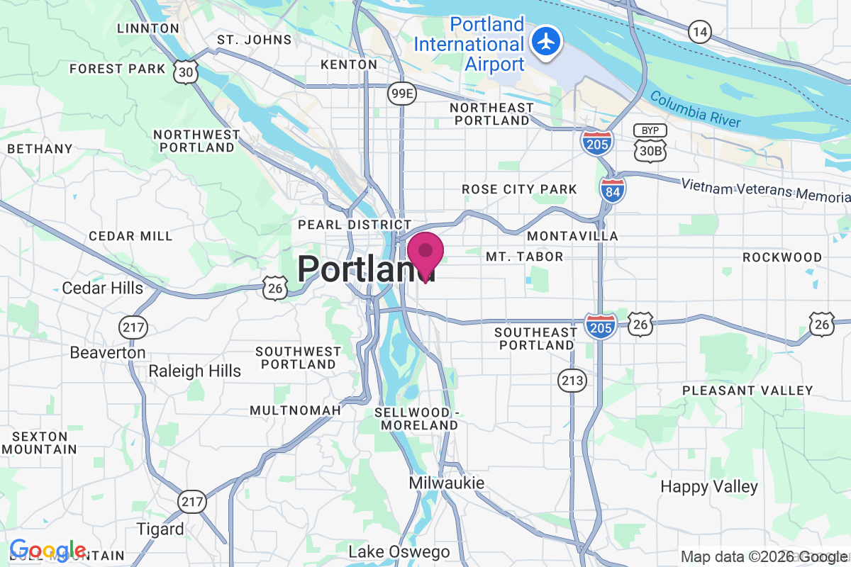 East Portland map