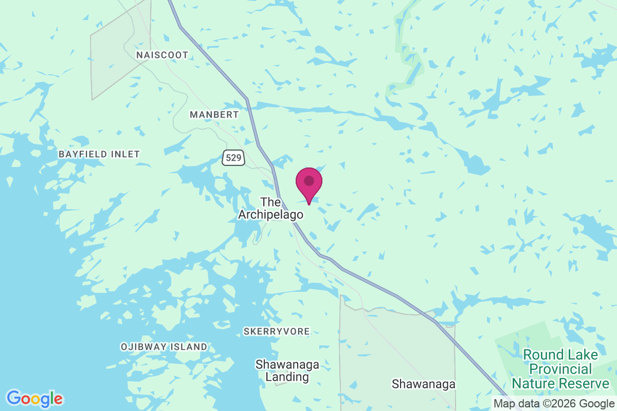 Pointe au Baril Station map