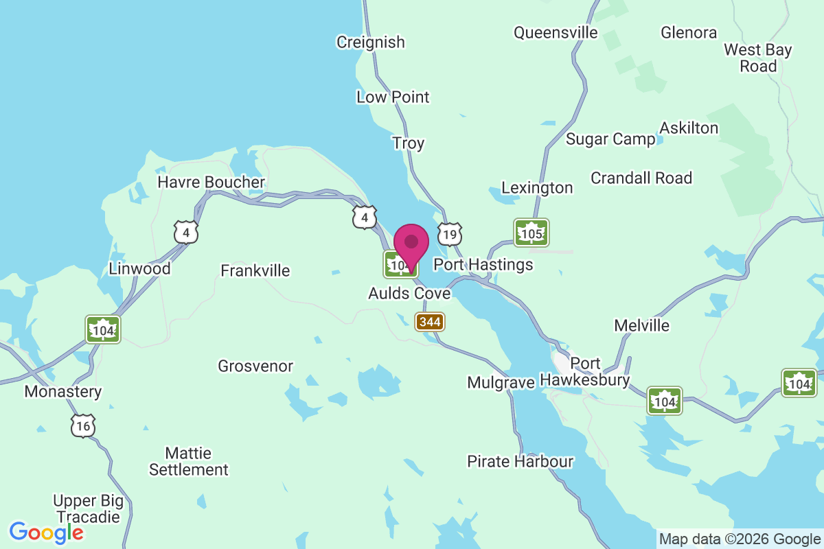 Aulds Cove map