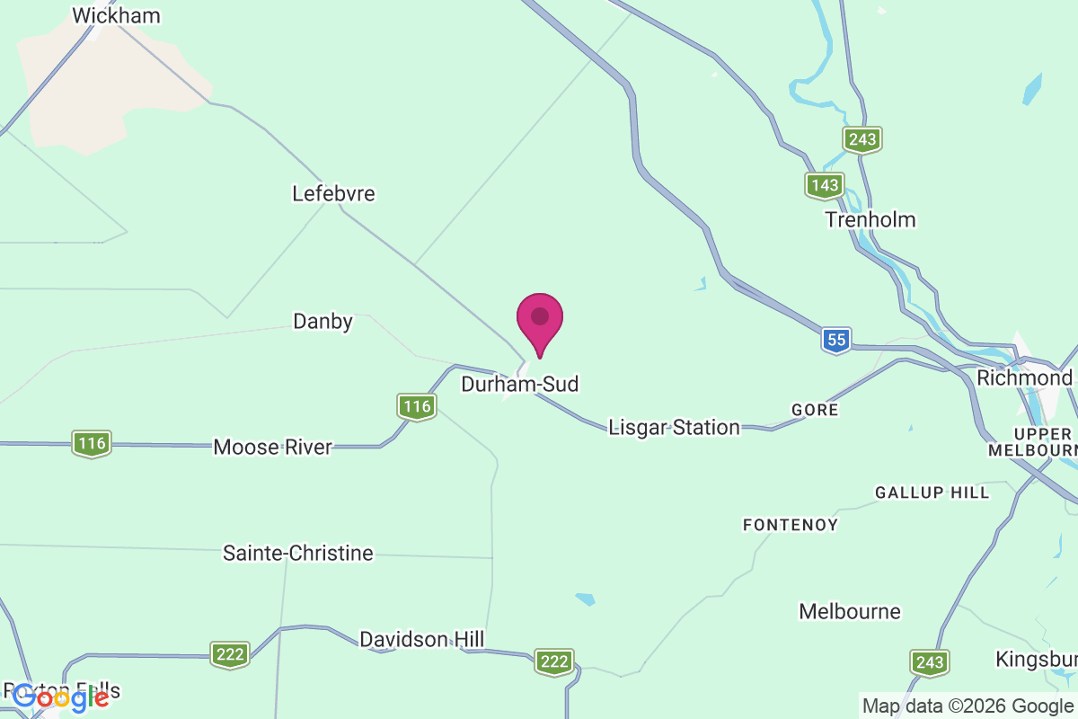 Durham-Sud map
