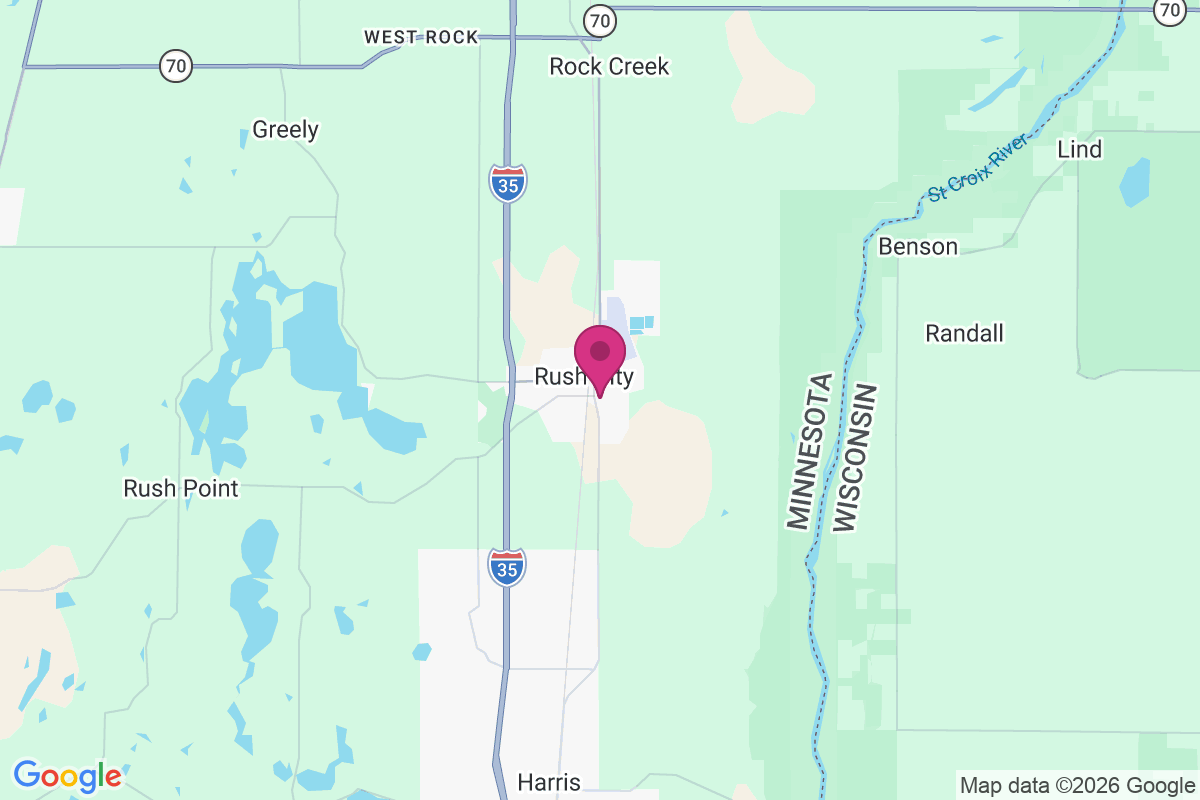 Rush City map