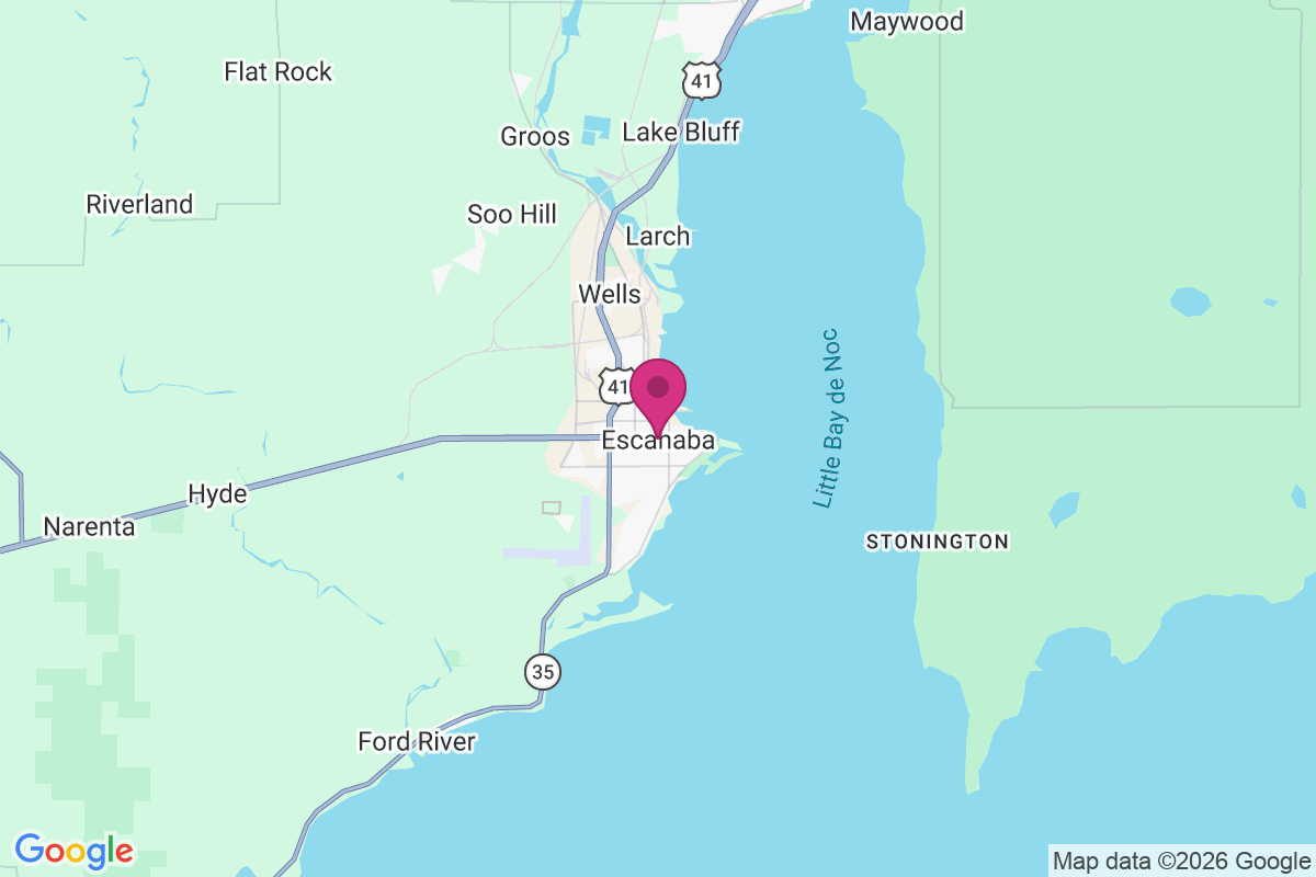 Escanaba map