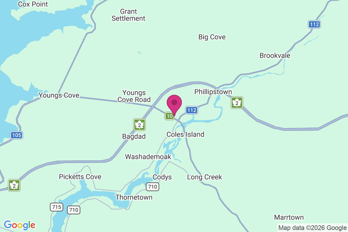 Youngs Cove Road map