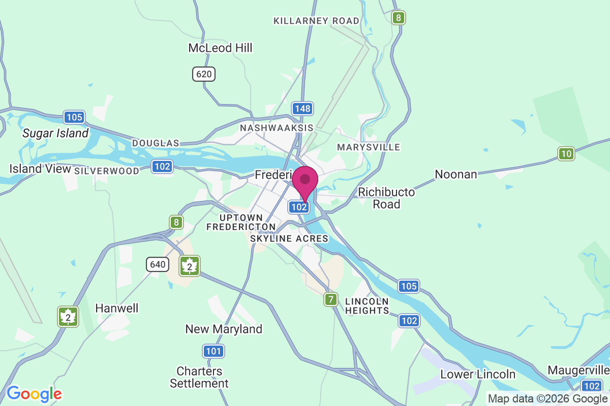 Fredericton map