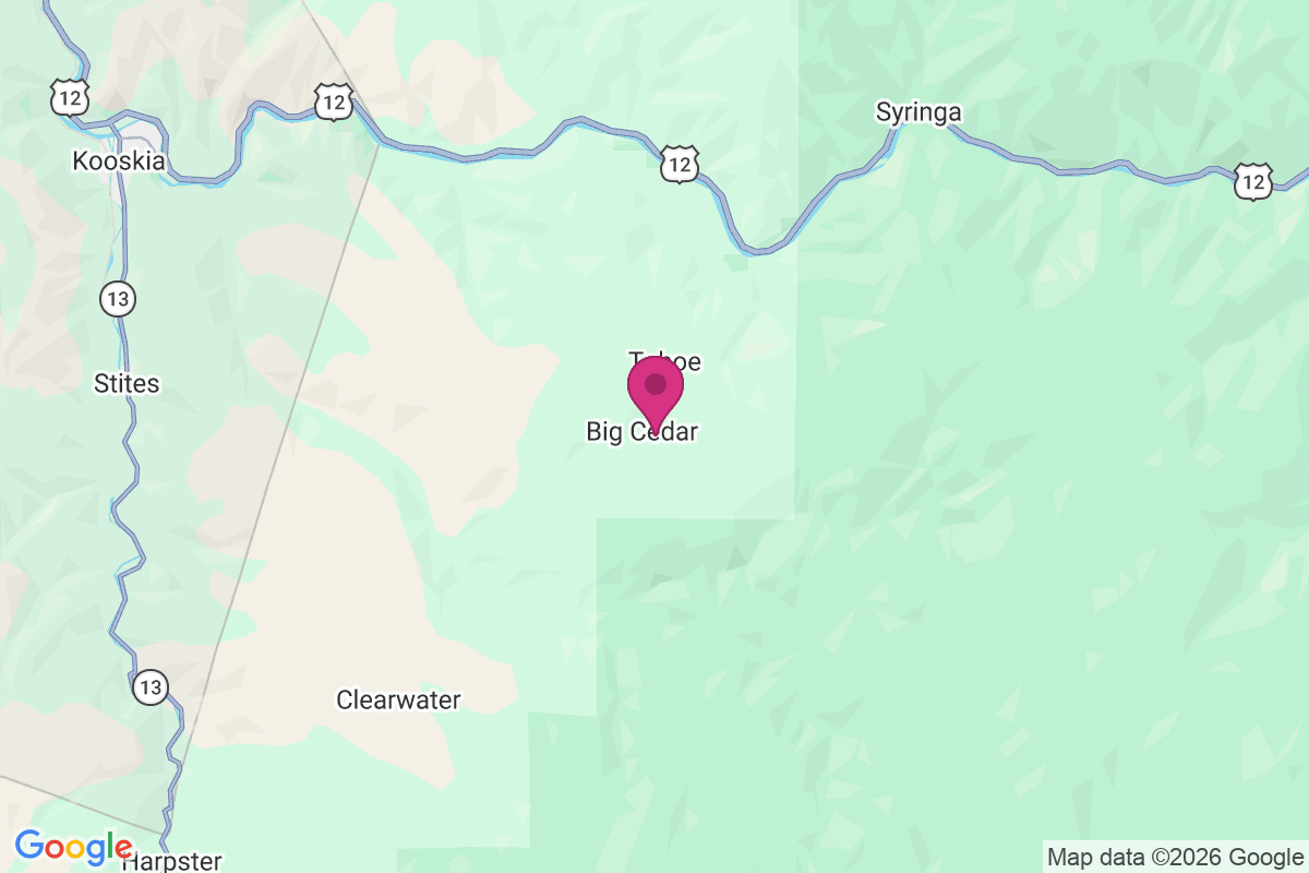 Big Cedar map