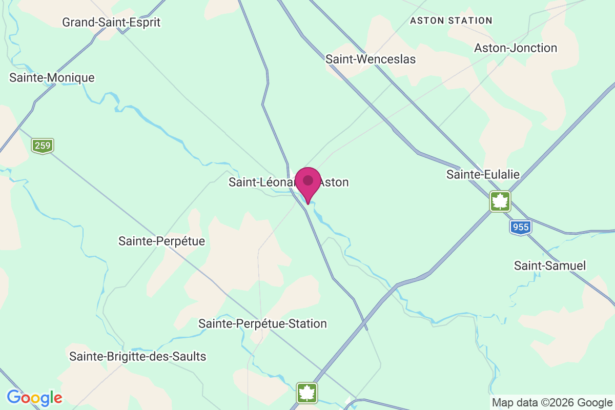Saint-Leonard-d'Aston map