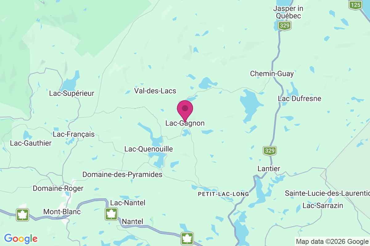 Lac-Gagnon map