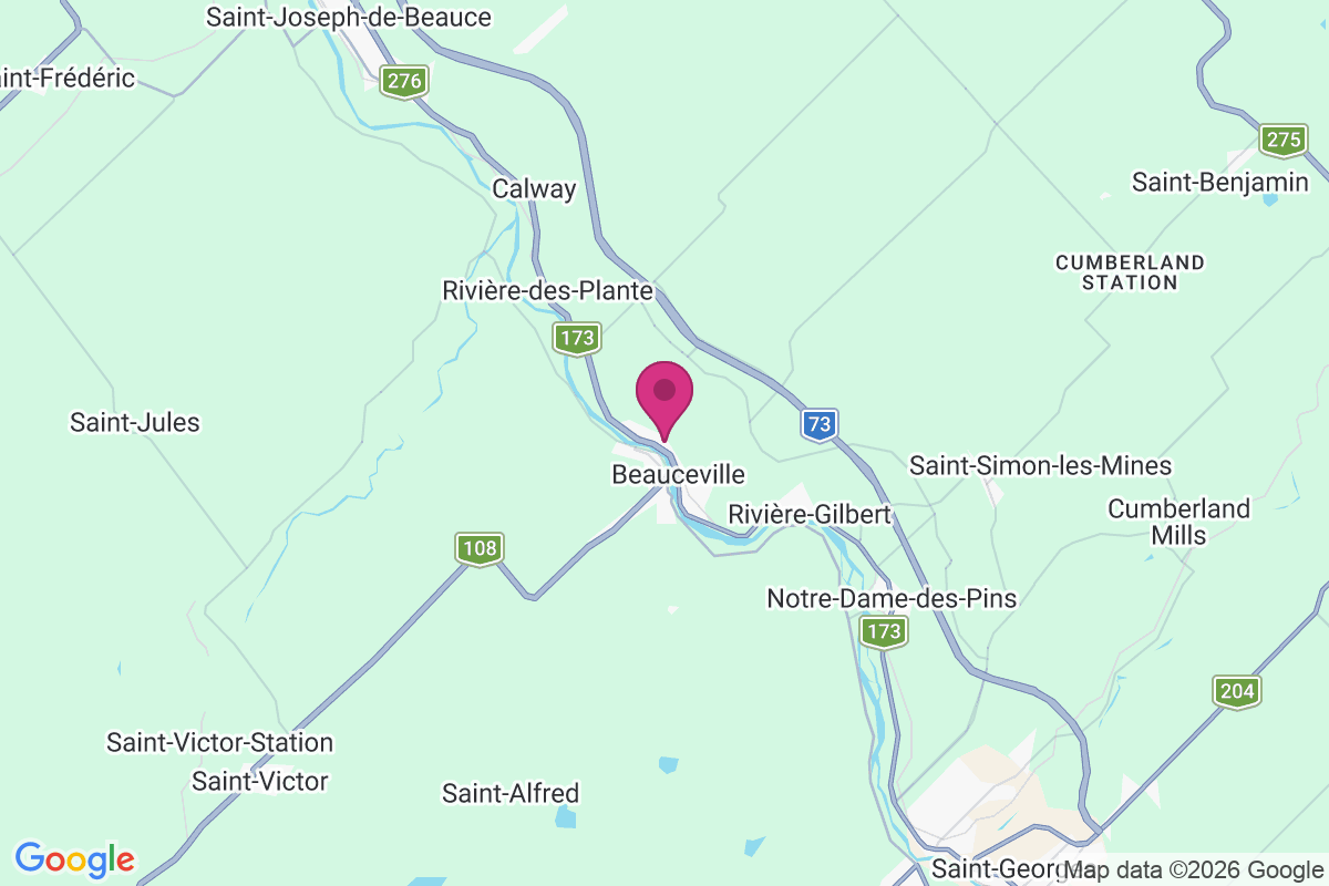Beauceville map