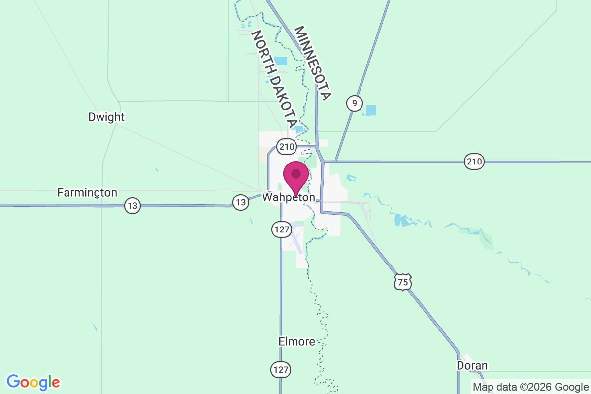 Wahpeton map